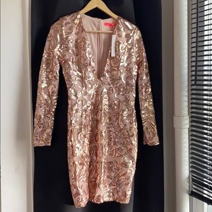 Rose Gold Sequined Dress